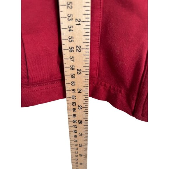 Aventura Utility Safari Jacket Button-Front Twill Organic Cotton Red Size M - Picture 6 of 7